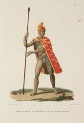 Officer of the King in Full Ceremonial Dress, Sandwich Islands