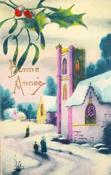 Old postcard / Happy New Year / Greetings