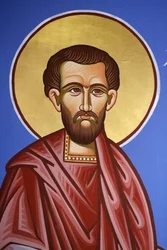 Orthodox Church in Pedoulas, Cyprus: Saint Cosmas Fresco, Pedoulas, Cyprus