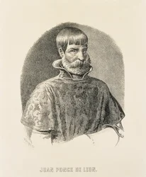 Juan Ponce de Leon, Spanish conqueror of Puerto Rico and discoverer of Florida (engraving)