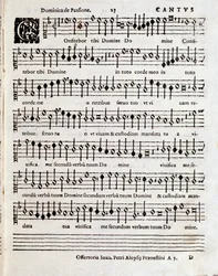 Page of Musical Score of Cantium Canticorum Salomonis by Penderecki