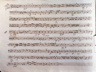 Page of Musical Score of a Sinfonia Concertante by Pleyel
