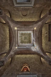 Palermo, The Royal Palace or Palazzo dei Normanni, Joharia Tower, the Winds Room: wooden cusp with the Rose of the Winds at its centre (Zenithal view)