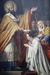 Saint-Medard Church: Saint Medard Crowning a Young Virtuous Girl by Louis Dupre (1837)
