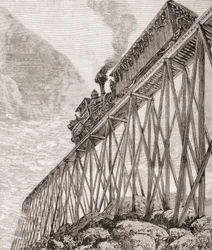 Part of a Four Kilometre Long Railway in New Hampshire, United States, Built for Recreational Trips and for Passengers to Enjoy Panoramic Views, c.1880, from 