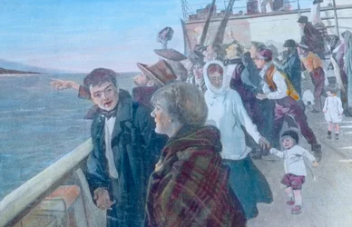 Passengers on the Deck of a Steam Vessel