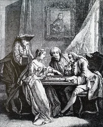 People playing Tric-Trac
