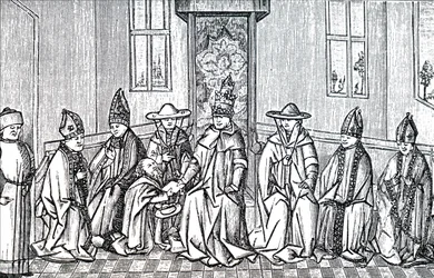 Peter the Hermit, Pope Urban II and Simeon Patriarch of Jerusalem