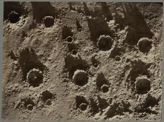 Photograph of lunar crater model