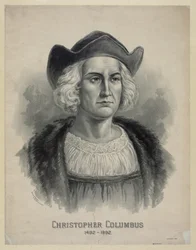 Portrait of Christopher Columbus (1451 - 1506), c.1892 (lithograph)