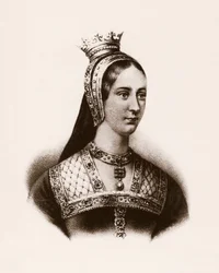 Portrait of Mary I of England (or Marie Tudor) (1497-1534) Queen of France, engraving
