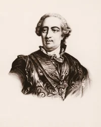 Portrait of the King of France Louis XV (1710-1774) (engraving)