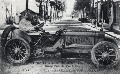 Racing, Grand Prix de France: Barrel driving a Brasier car on the Seine Inferieure circuit, July 2