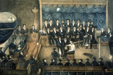 Reception of a mason in a Lodge, c. 1820