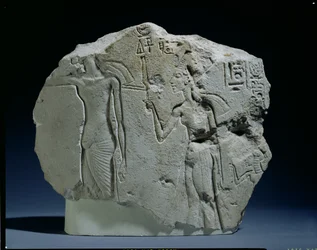 Relief of Nubian Soldier with Bow, Amarna