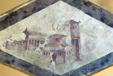 Roman Villa, Fresco of the Domus of Clos de la Lombarde, Narbonne, around the year 200