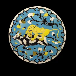 Rondeau fighting animals. Iran, Kerman (?)