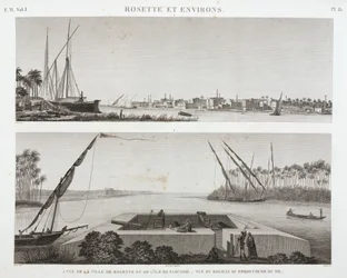 Rosetta and the Mouth of the Nile, Egypt, circa 1798