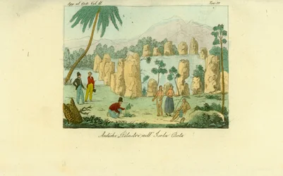 Ruins of Ancient Luta Pillars Erected by the Chamorro on the Island of Rota, Guam