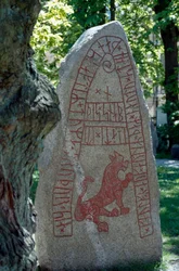 Rune Stone, Lund, Sweden. Viking civilisation