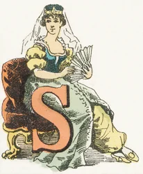 S - Sultana - Childish Alphabet, Editions Gordinne 1920