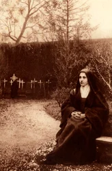 Saint Thérèse of the Child Jesus Meditated in the Gardens of the Monastery of Lisieux (photo print)