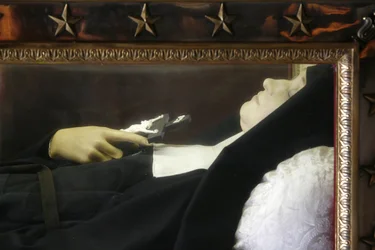 Sainte-Jeanne de Chantal recumbent figure in the Visitation basilica, Annecy, France