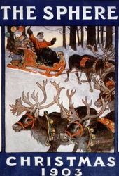 Santa Claus and his reindeer