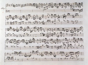 Sheet music page for Handel