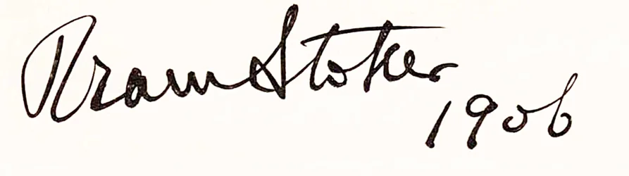 Signature of Bram Stoker