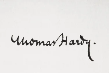 Signature of author Thomas Hardy, from King Albert
