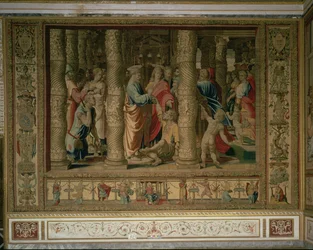 St. Peter and St. John heal a cripple at the gate of the temple