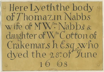 Stafford - Brass Tombstone in St. Mary