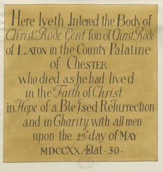 Stafford - Monumental Inscription in St. Mary