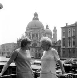 The Literature Critic Fernanda Pivano with Mary Hemingway in Venice - 1966