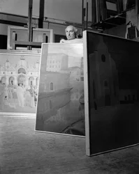 The Painter Guido Cadorin in Venice - 1952