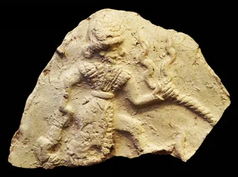 Tablet depicting Storm God Ishchali, Isun Larsa, Babylon, Mesopotamia, c.2000-1600 BC