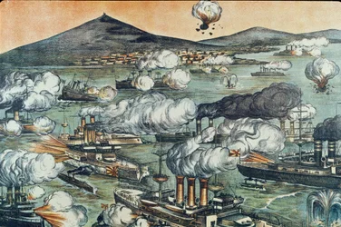 The Battle of Port Arthur on 08/02/1904