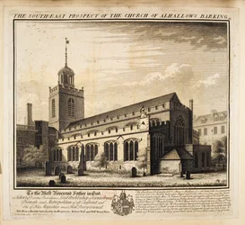 The South-East Prospect of the Church of All Hallows Barking