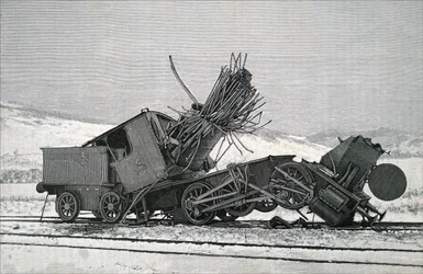The aftermath of a major train accident