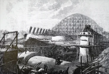The construction of St Pancras railway station