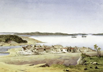 The Fortress of Bomarsund, on the Aland Islands, in August 1854
