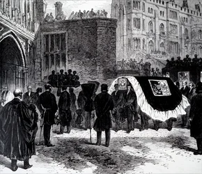 The funeral of Henry John Temple, 3rd Viscount Palmerston