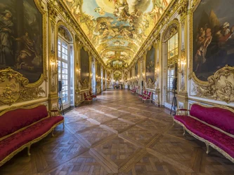 The Galerie Doree and the vault painted by Francois Perrier (1594-1649)