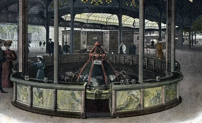 Thermal tourism: the Sainte-Grille source in Vichy, Allier 1905
