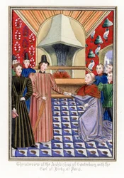 Thomas Arundel (1353-1414), archbishop of Canterbury, met Henri Bolingbroke (Henry IV of England)