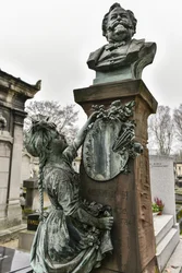 Tomb of Gustave Jundt, La petite Alsace de Bartholdi, Cemtiere Du Montparnasse, Paris, Seine, Ile de France, France