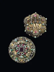 Two breast rosettes, Nagyszeben, c.1675-1700