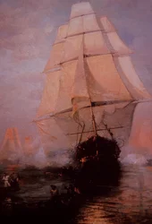 USS Constitution Escaping the British