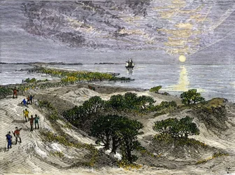 English settlers on Roanoke Island